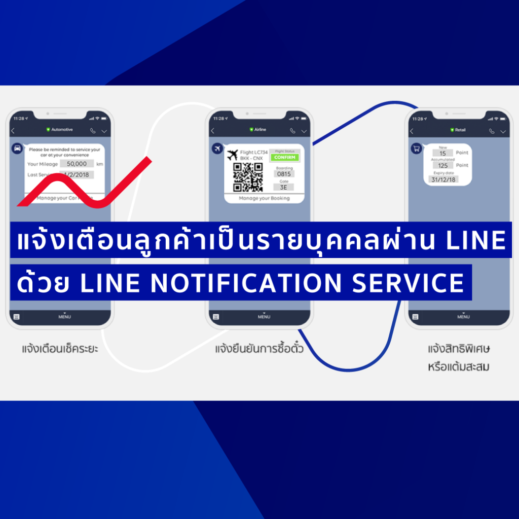 แจ้งเตือนลูกค้าเป็นรายบุคคลผ่าน LINE ด้วย LINE NOTIFICATION SERVICE