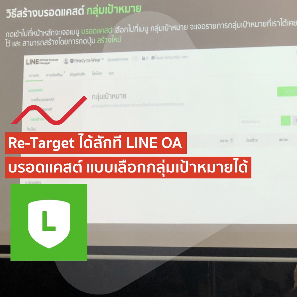 Re-Taget ได้สักที Line Oa บรอดแคสต์แบบเลือกกลุ่มเป้าหมาย Manage Audience  Broadcast นินจาการตลาด