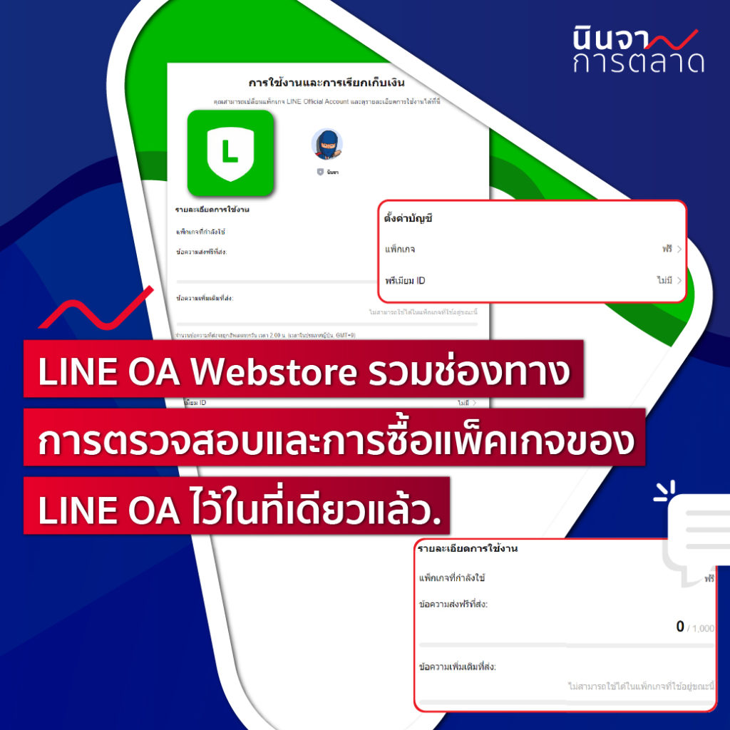 Line Oa Webstore รวมช่องทางการตรวจสอบและการซื้อแพ็คเกจของ Line Oa  ไว้ในที่เดียวแล้ว